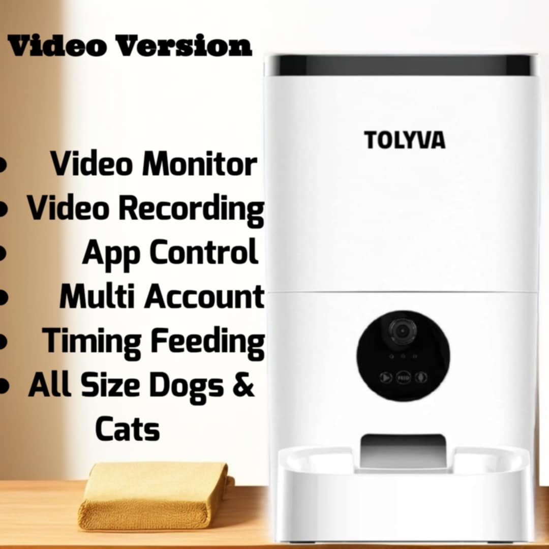 Tolyva Brand Hight Quality and Smart Automatic Pets Feeder Video Version  HD1080 .