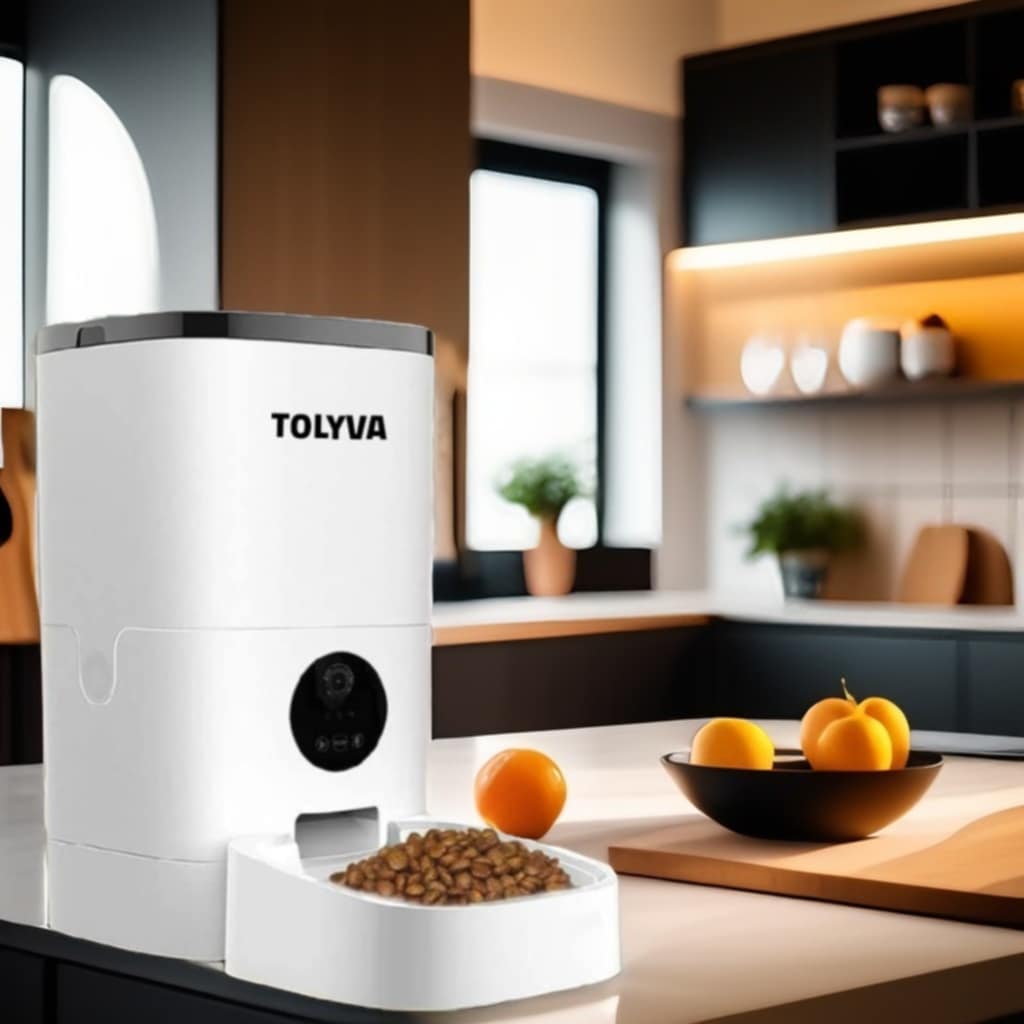 Tolyva Brand Hight Quality and Smart Automatic Pets Feeder Video Version  HD1080 .